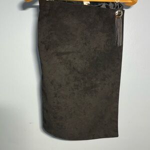 Paper Tag Vintage Black Suede Wrap Pencil Skirt Ruth’s Fashion Fort Worth, Texas